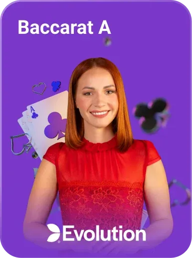 Baccarat A by Evolution - game cover artwork on KIXO9