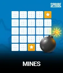 Mines by Spribe - game cover artwork on KIXO9