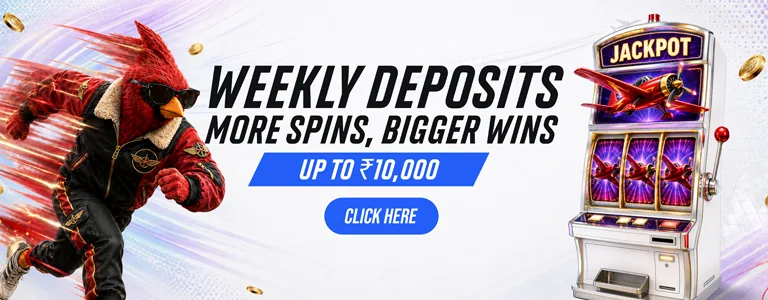 KIXO9 weekly deposit bonus promotion: up to ₹10,000. View bonus details.
