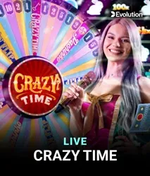 Crazy Time by Evolution - game cover artwork on KIXO9