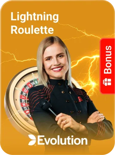 Lightning Roulette by Evolution - game cover artwork on KIXO9